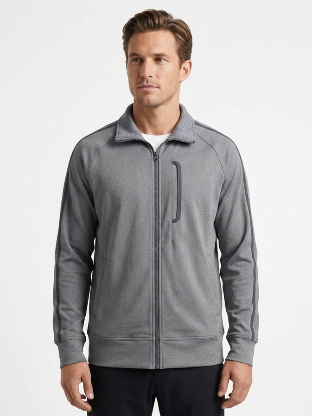 LULULEMON MEN'S KUNG FU GREY ZIP UP JACKET II - M